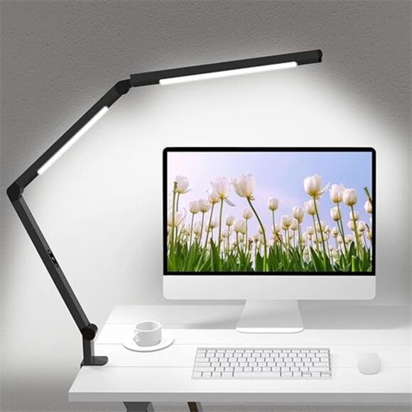 LED Desk Lamp with Clamp, Architect Desk Lamp with Dual Light and Adjustable - Picture 7 of 7